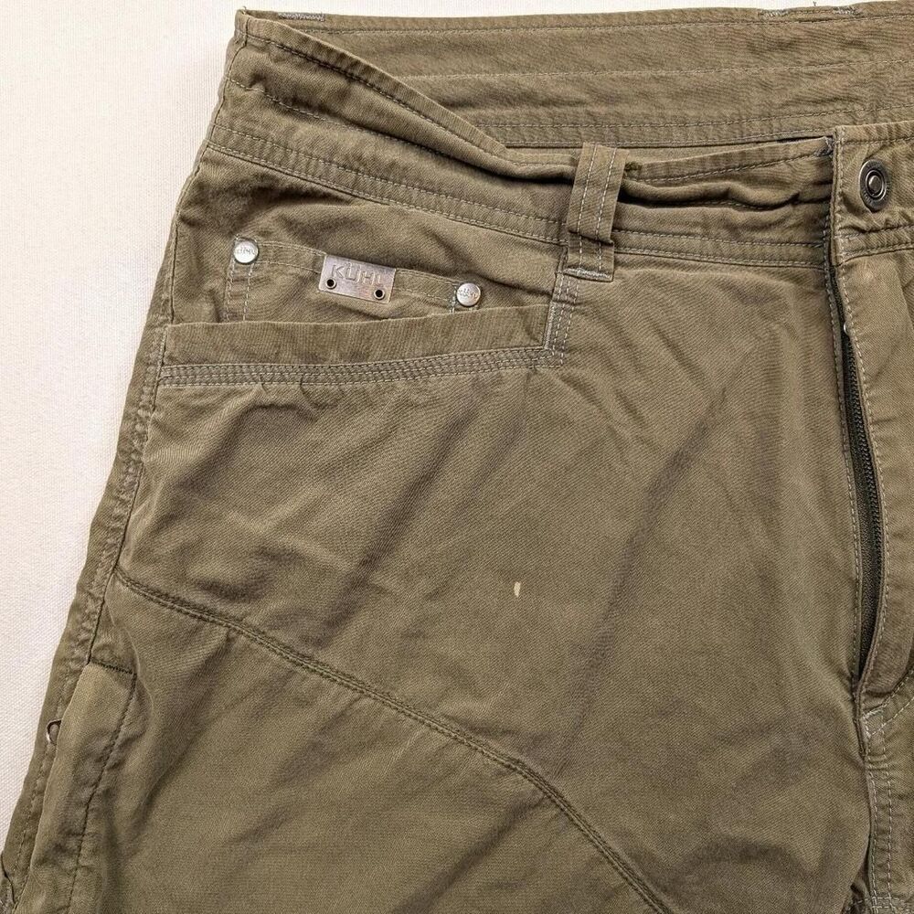Kuhl Olive Brown Active Wear Shorts Gorpcore Hiking Shorts Size 33 (34 Actual) - Picture 2 of 8